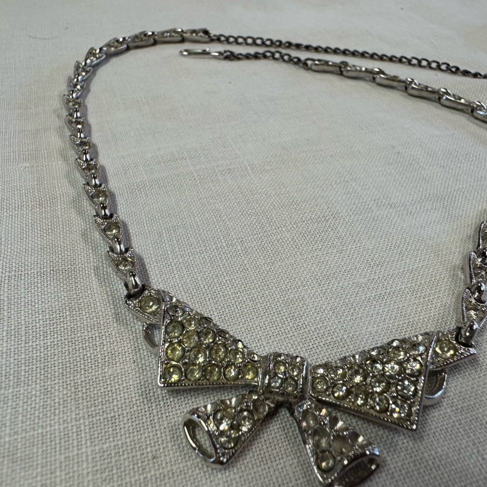 Vintage silver costume jewelry necklace